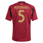 Günstige Fußballtrikots Belgien Vertonghen 5 Kinder Heimtrikot EURO 2024 Kurzarm